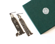 Load image into Gallery viewer, Unique Oxidized Silver Earrings