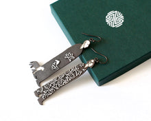 Load image into Gallery viewer, Unique Oxidized Silver Earrings