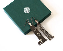 Load image into Gallery viewer, Unique Oxidized Silver Earrings