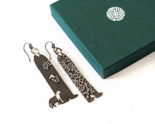 Load image into Gallery viewer, Unique Oxidized Silver Earrings