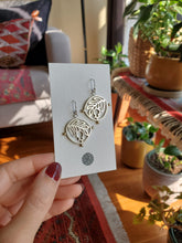 Load image into Gallery viewer, Silver &amp; Brass Pomegranate Earrings
