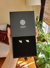 Load image into Gallery viewer, Sterling Silver Iran Map Stud Earrings
