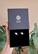 Load image into Gallery viewer, Sterling Silver Iran Map Stud Earrings
