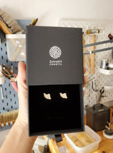 Load image into Gallery viewer, Sterling Silver Iran Map Stud Earrings
