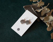 Load image into Gallery viewer, Sterling Silver Botanical Pearl Earrings
