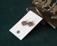 Load image into Gallery viewer, Sterling Silver Botanical Pearl Earrings
