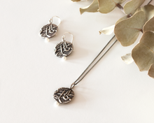 Load image into Gallery viewer, Sterling Silver Botanical Pearl Earrings
