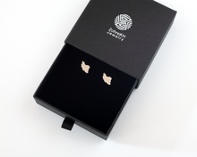 Load image into Gallery viewer, Sterling Silver Iran Map Stud Earrings
