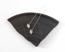 Load image into Gallery viewer, Iran Map Sterling Silver Threader Earrings
