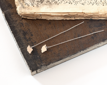 Load image into Gallery viewer, Iran Map Sterling Silver Threader Earrings
