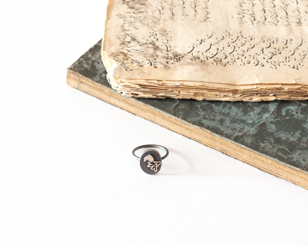 Sterling Silver Bird on Branch Ring