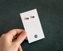 Load image into Gallery viewer, Red Resin Sterling Silver Stud Earrings
