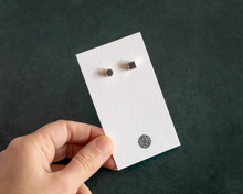 Load image into Gallery viewer, Asymmetrical Resin &amp; Silver Stud Earrings
