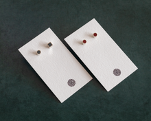 Load image into Gallery viewer, Asymmetrical Resin &amp; Silver Stud Earrings
