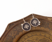 Load image into Gallery viewer, Silver Tree of Life Earrings with Pearls
