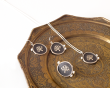 Load image into Gallery viewer, Silver Tree of Life Earrings with Pearls
