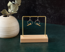 Load image into Gallery viewer, Silver &amp; Bronze Bird Earrings
