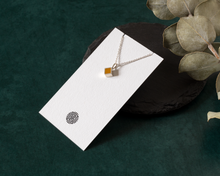 Load image into Gallery viewer, Amber Resin Sterling Silver Necklace
