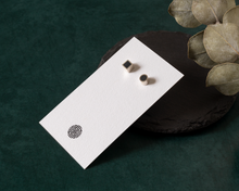 Load image into Gallery viewer, Asymmetrical Resin &amp; Silver Stud Earrings
