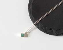 Load image into Gallery viewer, Turquoise Resin Sterling Silver Necklace
