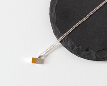 Load image into Gallery viewer, Amber Resin Sterling Silver Necklace
