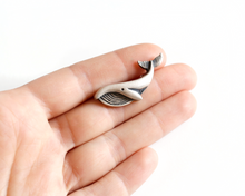 Load image into Gallery viewer, Sterling Silver Whale Pin Brooch
