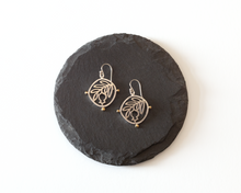 Load image into Gallery viewer, Silver &amp; Brass Pomegranate Earrings
