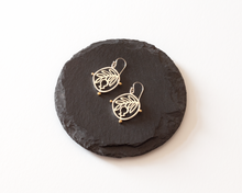Load image into Gallery viewer, Silver &amp; Brass Pomegranate Earrings
