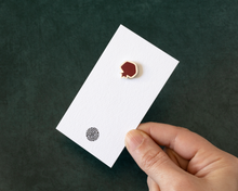 Load image into Gallery viewer, Silver &amp; Resin Pomegranate Pin Brooch
