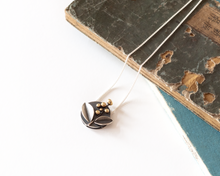 Load image into Gallery viewer, Sterling Silver Botanical Necklace with Brass Accents
