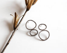 Load image into Gallery viewer, Asymmetrical Silver Multi-Hoop Earrings
