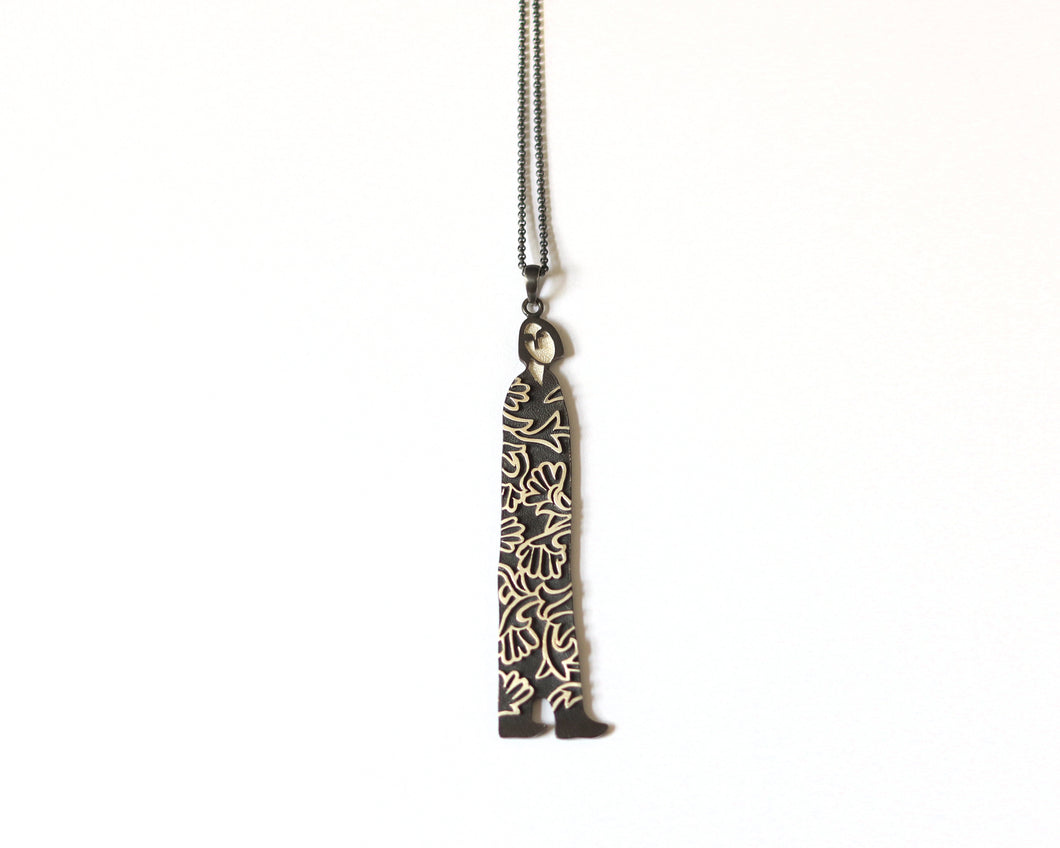 Intricate Silhouette Necklace: Keyvan Mahjoor Art Collaboration