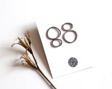 Load image into Gallery viewer, Minimal oxidized silver asymmetrical earrings
