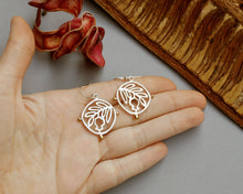 Load image into Gallery viewer, Silver &amp; Brass Pomegranate Earrings
