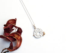 Load image into Gallery viewer, Silver &amp; Brass Grains Lotus Necklace
