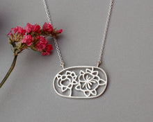 Load image into Gallery viewer, Sterling Silver Floral Necklace
