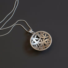 Load image into Gallery viewer, Domed Silver Medallion Necklace
