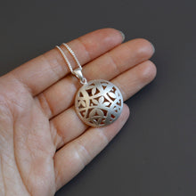 Load image into Gallery viewer, Domed Silver Medallion Necklace
